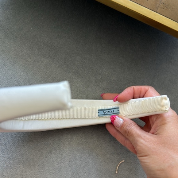 Prada white re-nylon headband worn once: this is the skinnier version - Picture 8 of 9